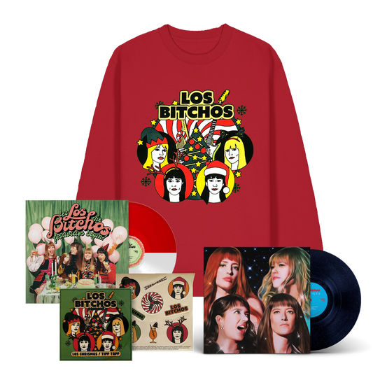 Red Christmas Jumper and 2 LPs Bundle