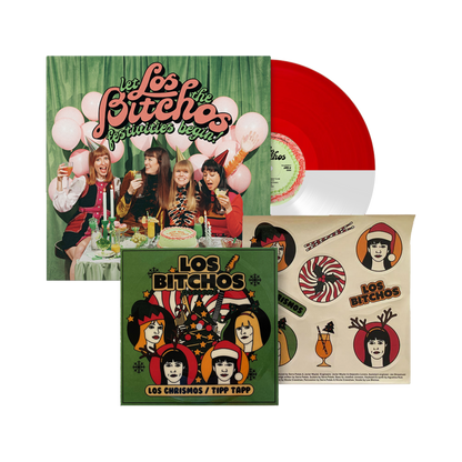 Red Christmas Jumper and 2 LPs Bundle